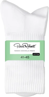 Tennis Socks X4 White 41-45 Pierre Robert