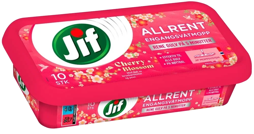 Allrent engangsvåtmopp Cherry Blossom