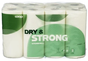 Dry & strong kitchen roll - 2 ply