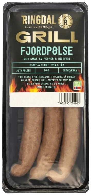 Fjordpølse Grill 240g Ringdal