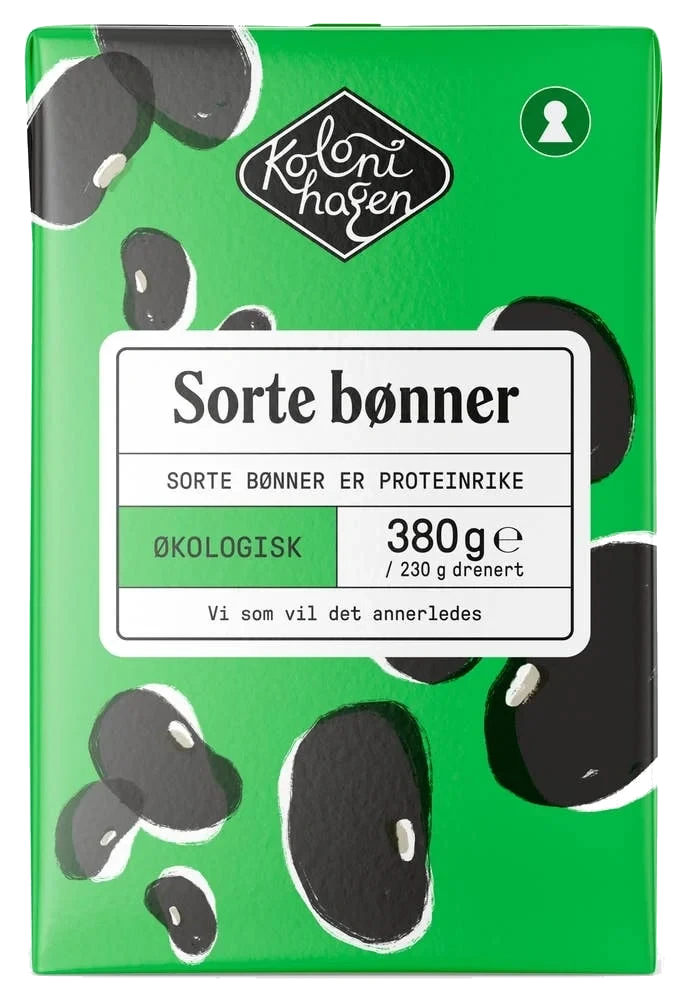 Økologiske sorte bønner