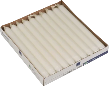 Kronelys, 24cm, Ø2,2cm, Hvit, 9 Timer, 100% Stearin