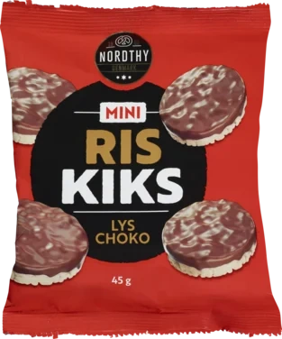 Nordthy Mini Riskiks Lys Choko 45g