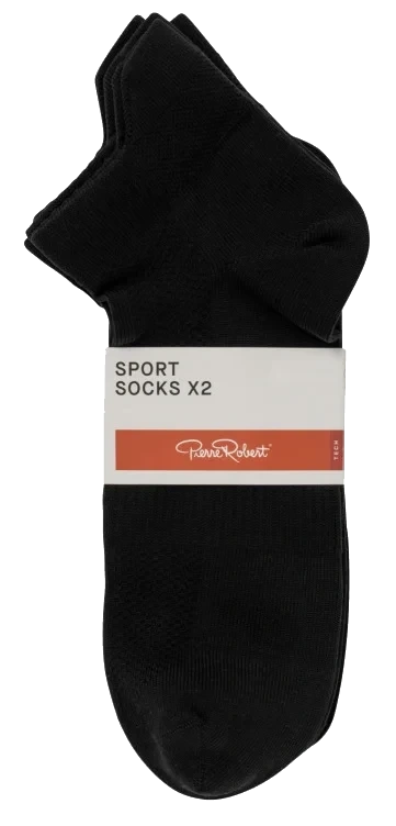 Sport Ankle Socks X2 Black 41-45