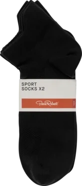 Sport Ankle Socks X2 Black 41-45