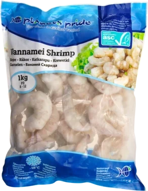 Asc Vannmei Rejer, Pd, 8-12/lb, Iqf, 1000/750g