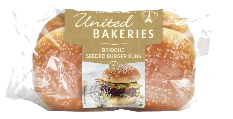 Hamburgerbrød Brioche m/Sesam 4stk 310g