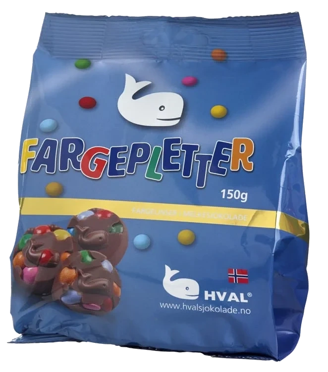 Fargepletter 150g Hval