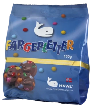 Fargepletter 150g Hval