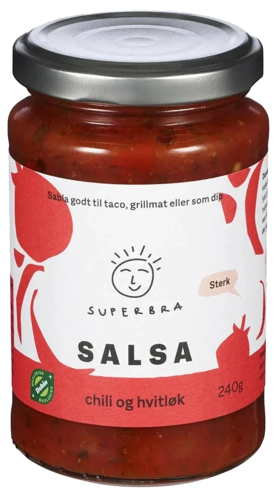 Salsa sterk chili og hvitløk