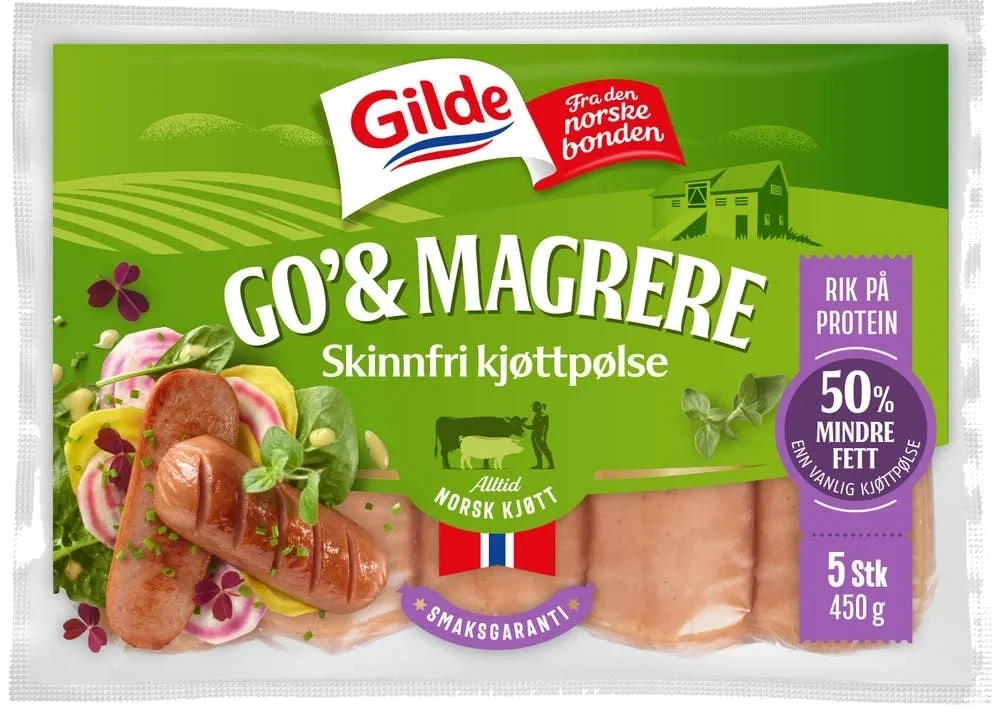 Go' & Magrere Skinnfri Kjøttpølse