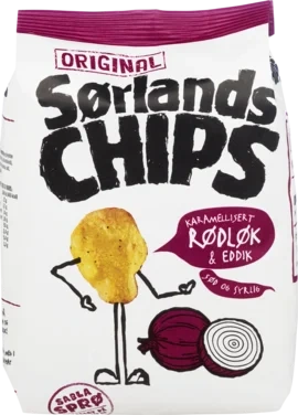 Sørlandschips Original Karamellisert Rødløk & Eddik 140g