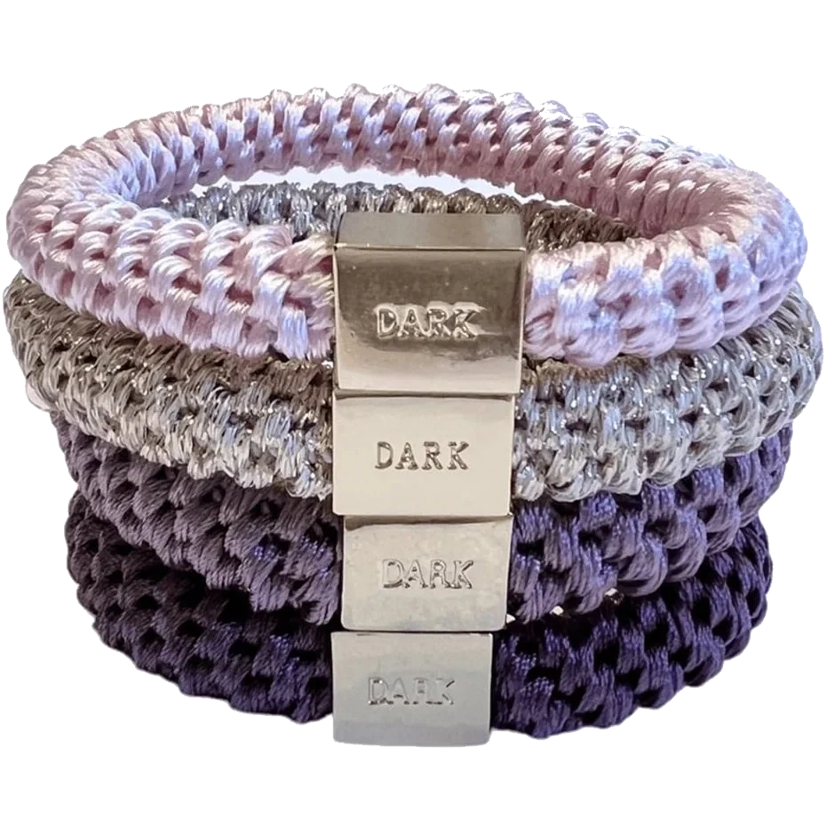 Dark Fat Hair Ties 4 Pk Combo