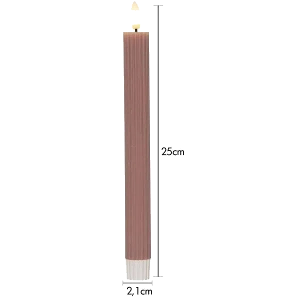 Antikljus LED Flamme Stripe Rosa