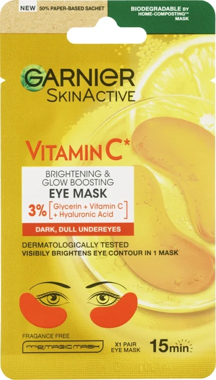 Garnier Skinactive Vitamin C Brightening & Glow Boosting Eye Sheet Mask 5g