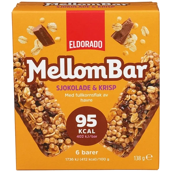 Mellombar Sjokolade &krisp 138g Eldorado
