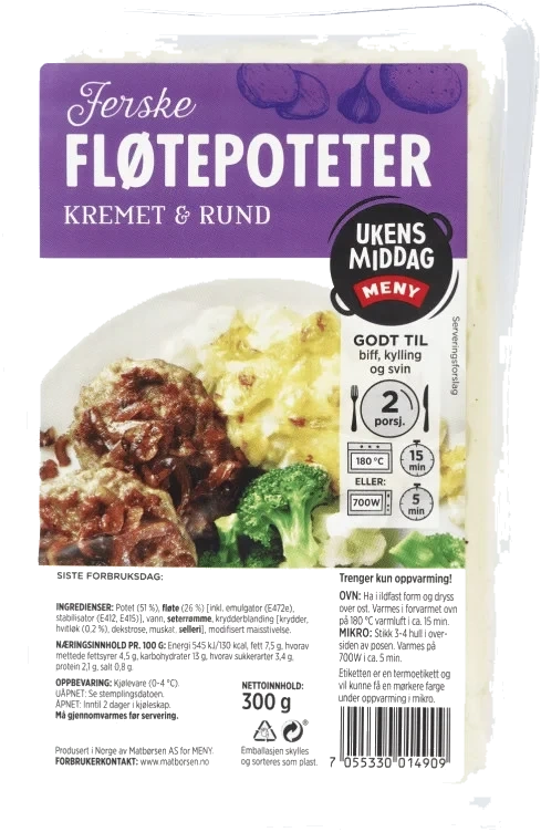 Fløtepoteter 300g Meny