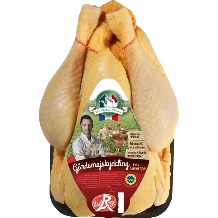Gårdsmajskyckling hel färsk ca 1,5kg La belle de France
