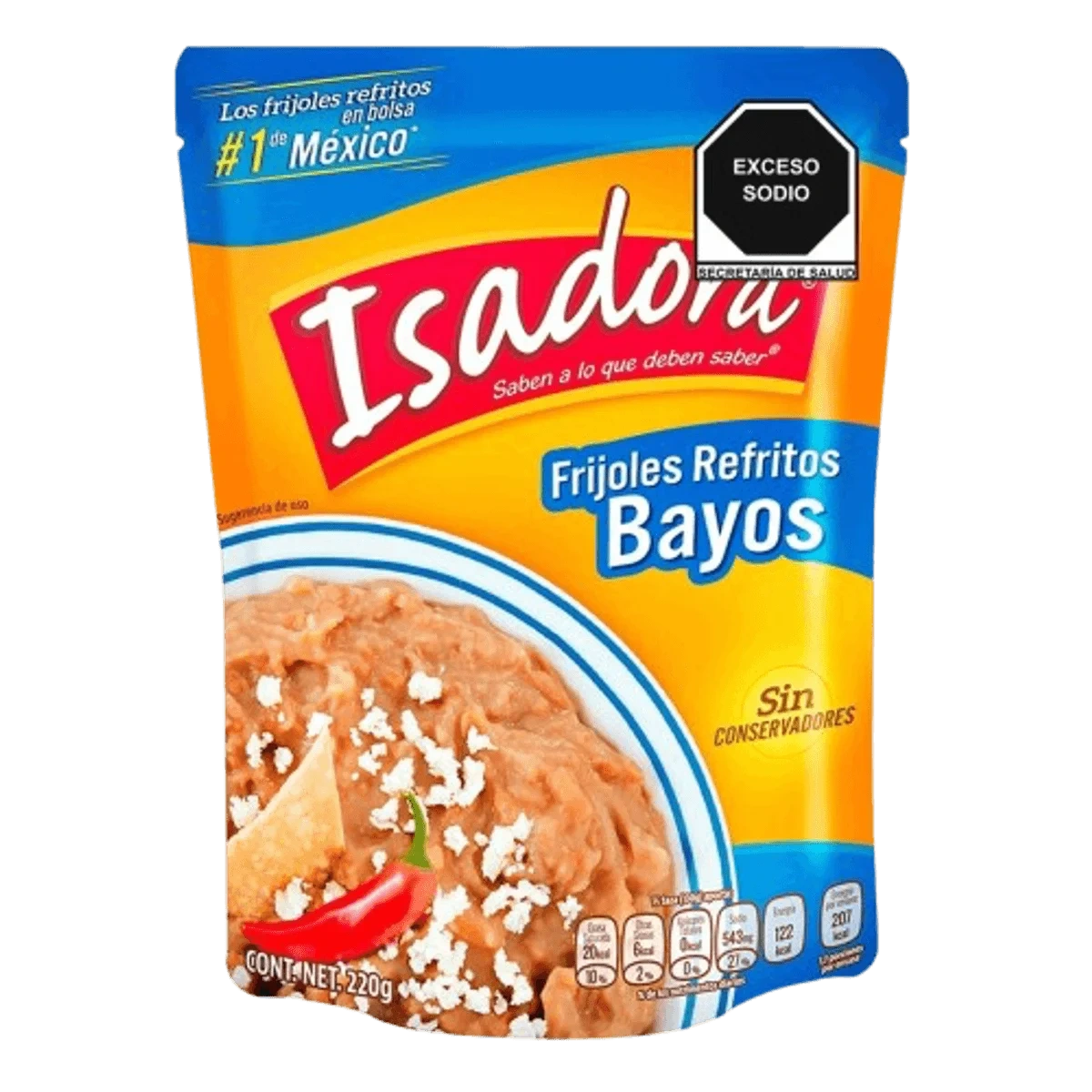 Isadora Frijoles Bayos Refritos Pouch 430g