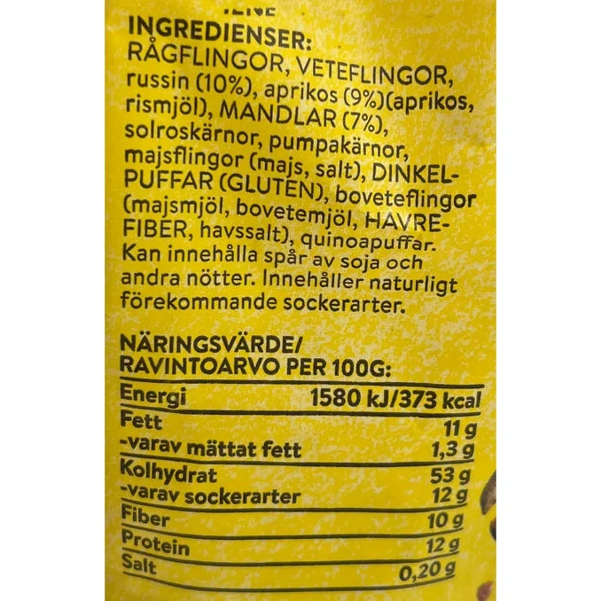 Krispig Müsli Mandel Aprikos