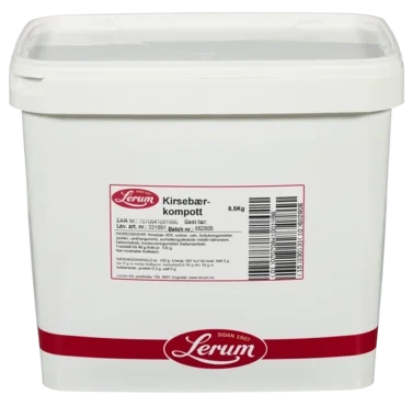 Kirsebærkompott 8,5 kg Lerum
