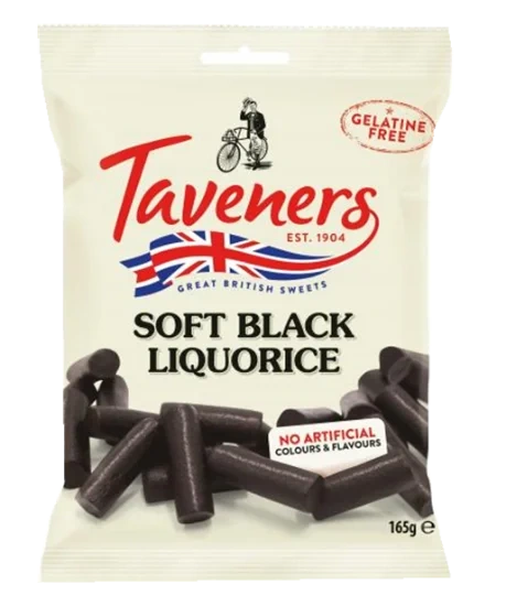 Taveners Soft Black Liquorice 165g