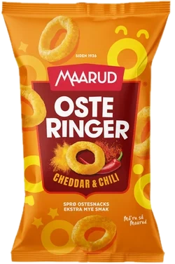 Osteringer Cheddar&Chili 140g Maarud