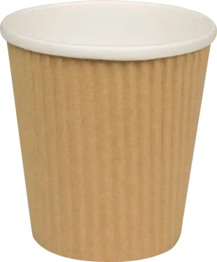 Kaffebeger, Abena Gastro, 6,4cm, Ø6,2cm, 10 Cl, 4 Oz, Brun, Pe/papp, Ripple Wall
