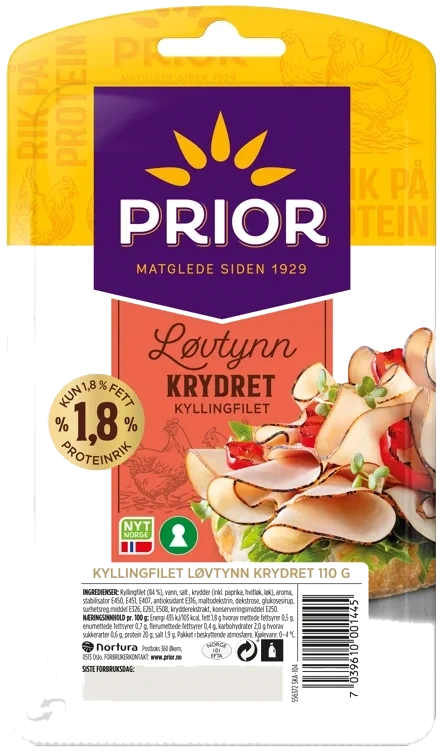 Kyllingfilet Løvtynn 110g Prior
