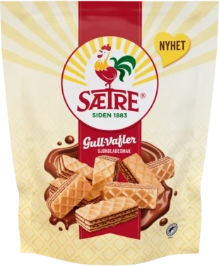 Sætre Gullvafler Sjokolade 250g	 	