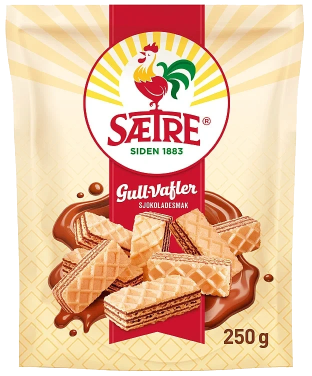 Gullvafler Sjokolade 250g