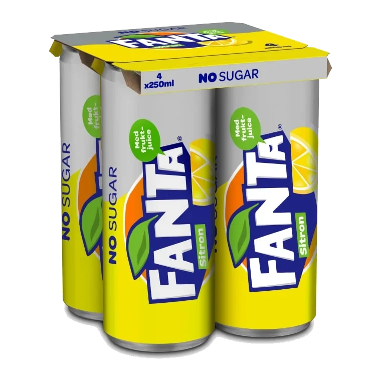 Fanta Sitron No Sugar 0,25lx4 boks
