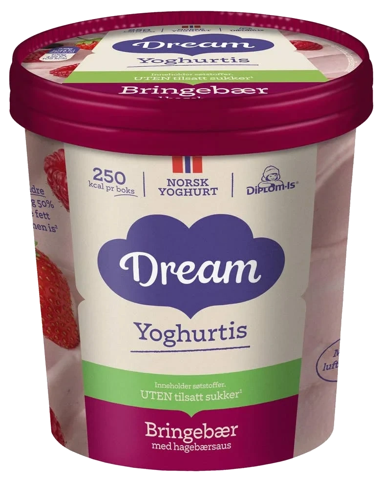 Yoghurtis bringebær