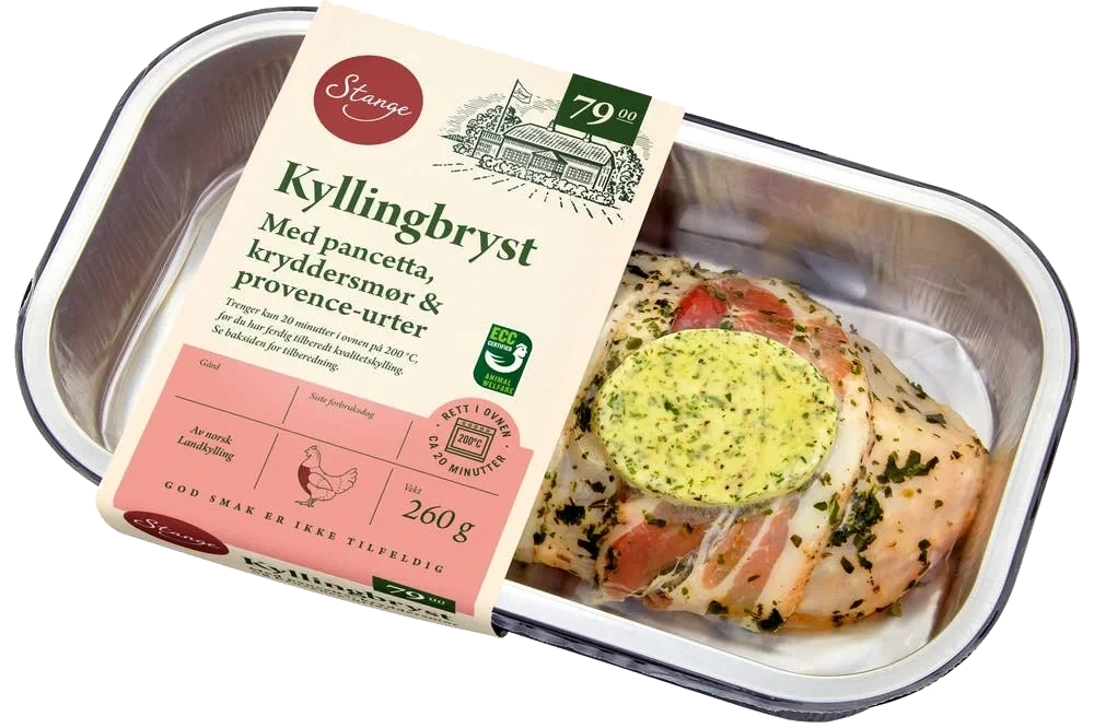 Kyllingbryst med pancetta og kryddersmør