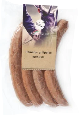 Reinsdyr Grillpølse Bjørkerøkt 400g Frys