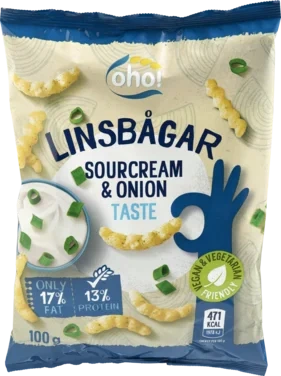 OHO Linsesnacks Sourcream & Onion