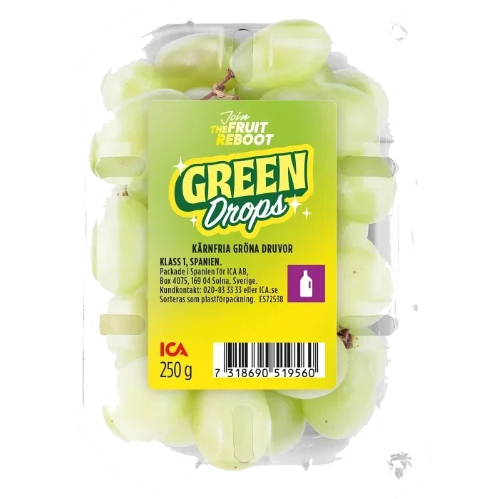 Gröna Druvor kärnfria 250g Klass 1 ICA