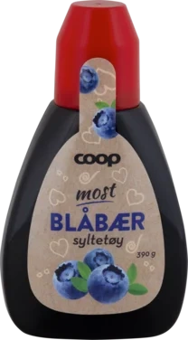 Coop Blåbærsyltetøy Flaske 390g