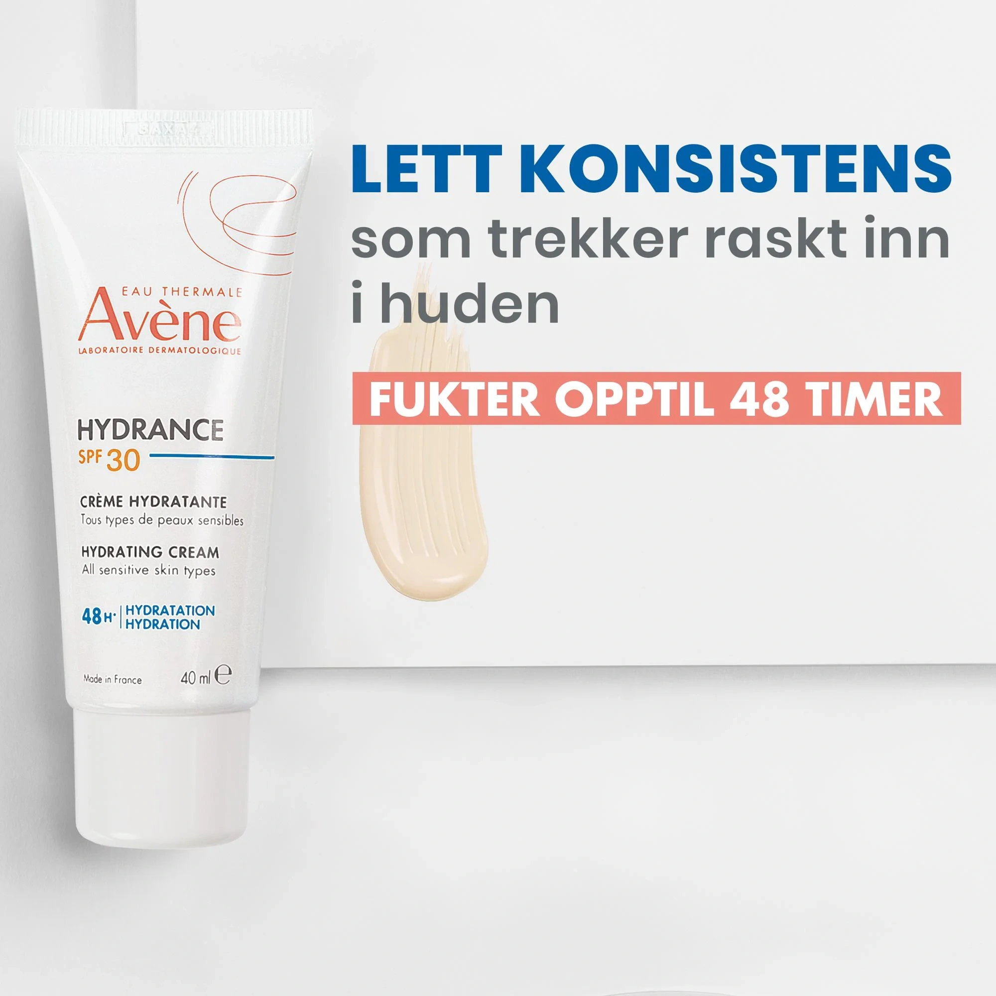 Avène Hydrance SPF30 Dagkrem, 40 ml