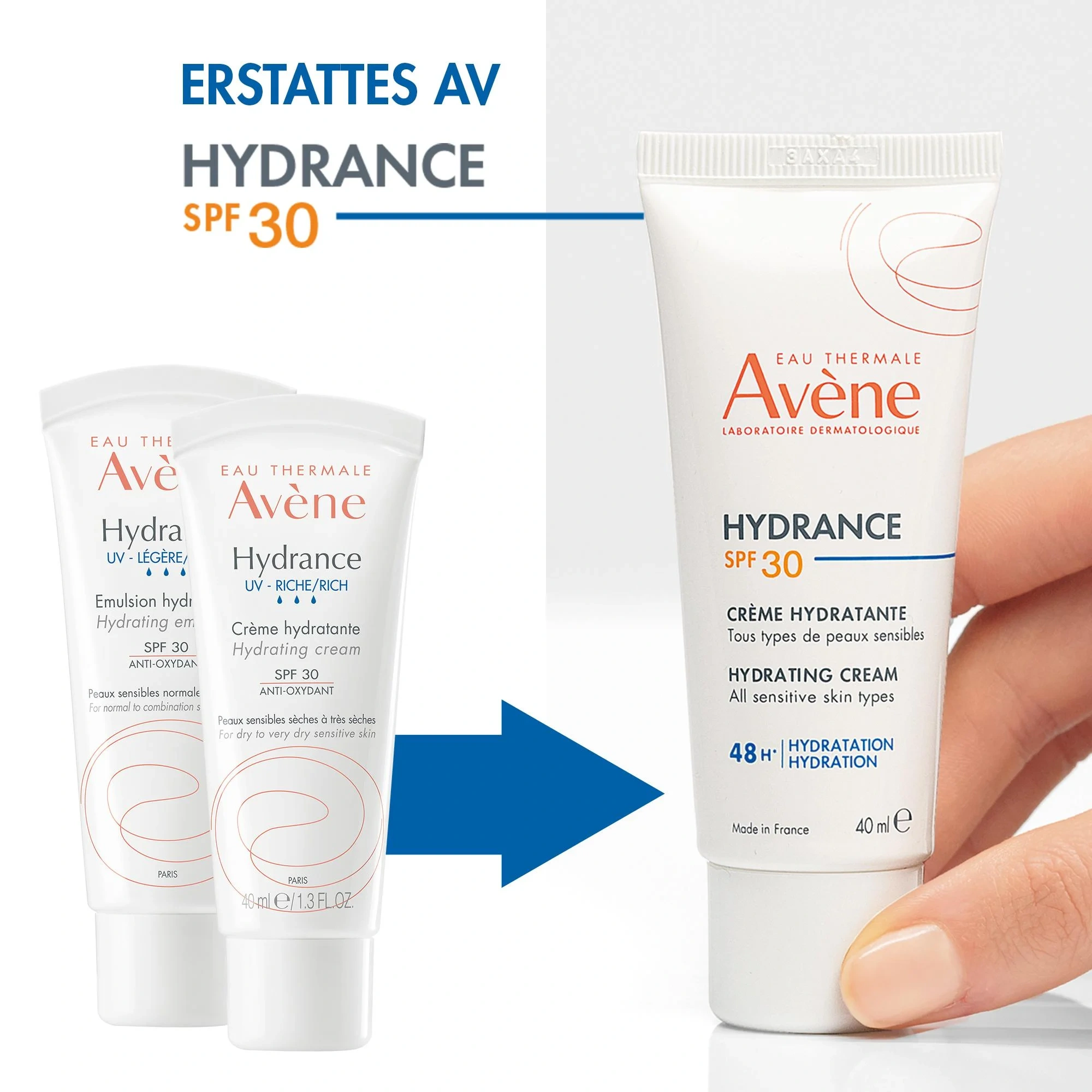 Avène Hydrance SPF30 Dagkrem, 40 ml