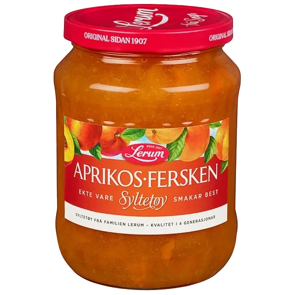 Aprikos-ferskensyltetøy 820g Lerum