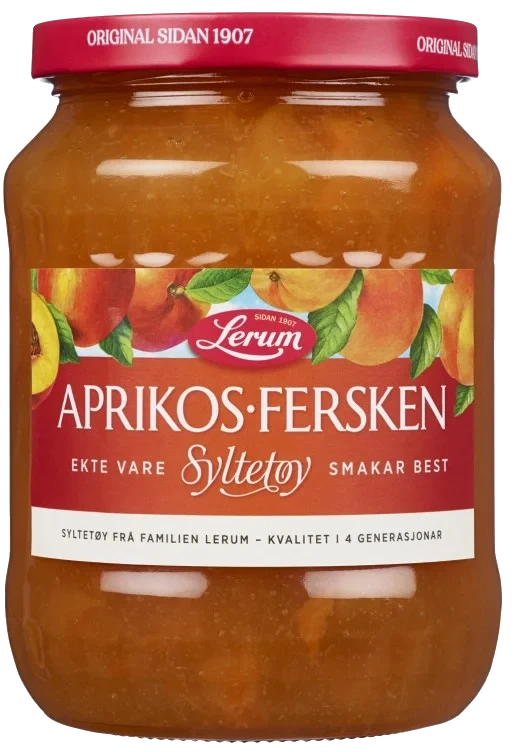 Aprikos-ferskensyltetøy 820g Lerum