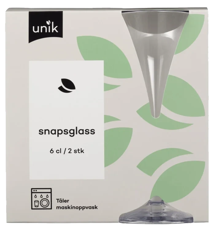 Snapsglass 6cl 2stk Unik