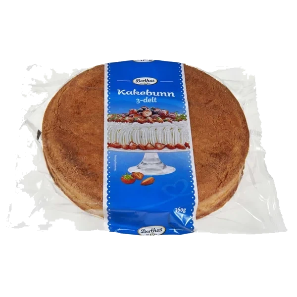 Kakebunn 3-delt 370g Berthas