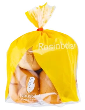 Rosinboller 8pk 480g Naustdal Dampbakeri