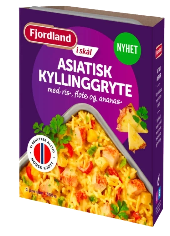 Kyllinggryte Asiatisk 350g Fjordland