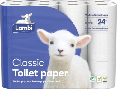 Lambi Toalettpapir 24pk Hvit