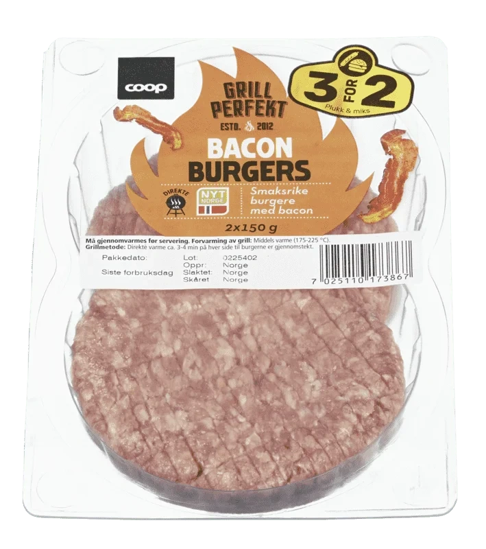 Coop Baconburger 300g