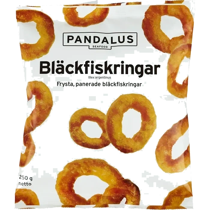 Bläckfiskringar panerade Fryst 250g Pandalus