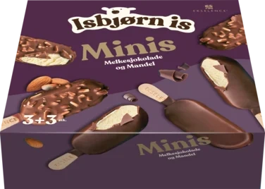 Ekselence Minis Melkesjokolade og Mandel 6 stk